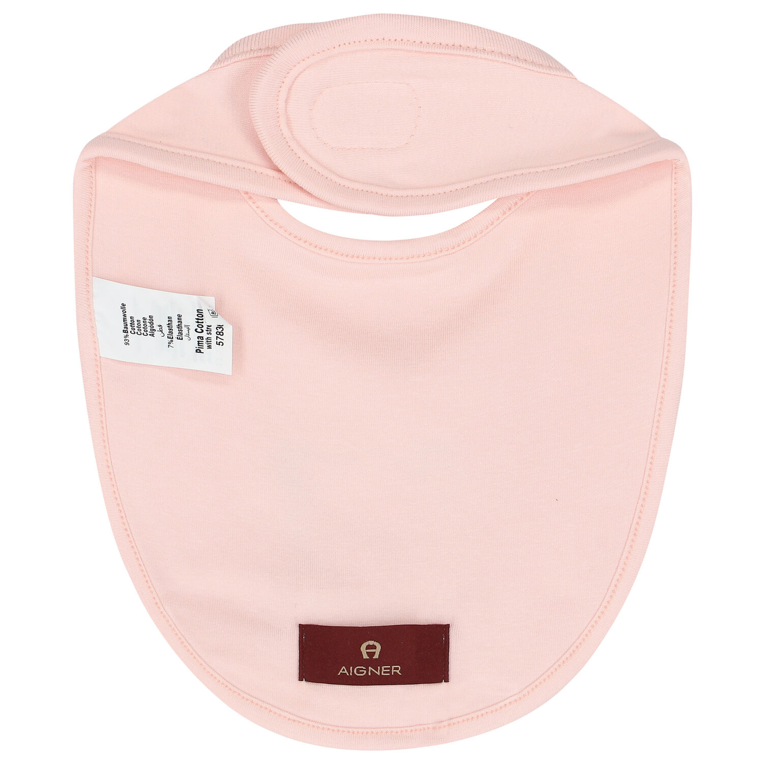 Baby Girls Pink Teddy Bear Logo Bib, 1, hi-res